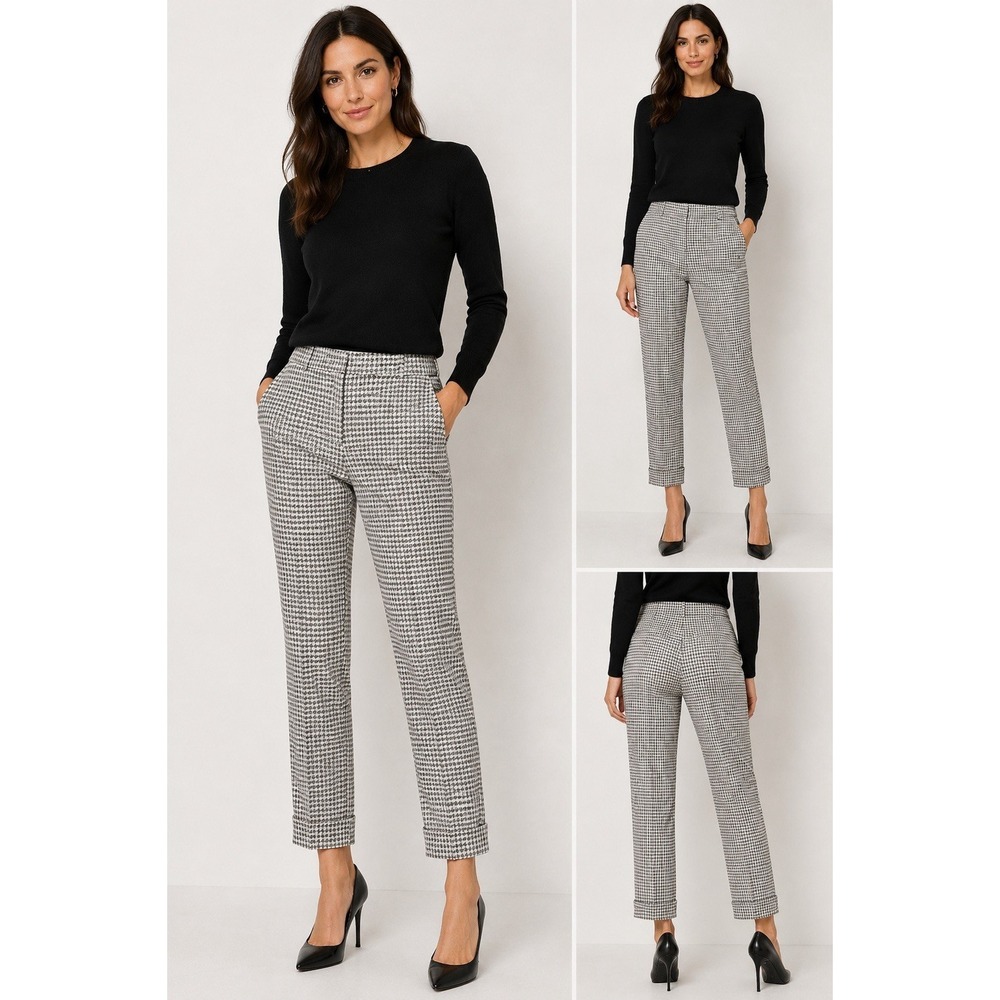 Ann Taylor Houndstooth Women's Pants Preppy Business Casual Cocktail